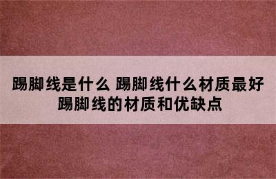 踢脚线是什么 踢脚线什么材质最好 踢脚线的材质和优缺点